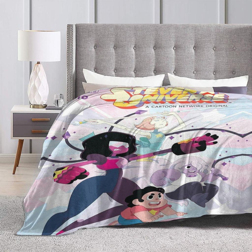 Steven Universe Cute Cartoon Blankets Soft Warm Flannel Throw Blanket Bedding for Bed Living room Picnic Travel Home Couch