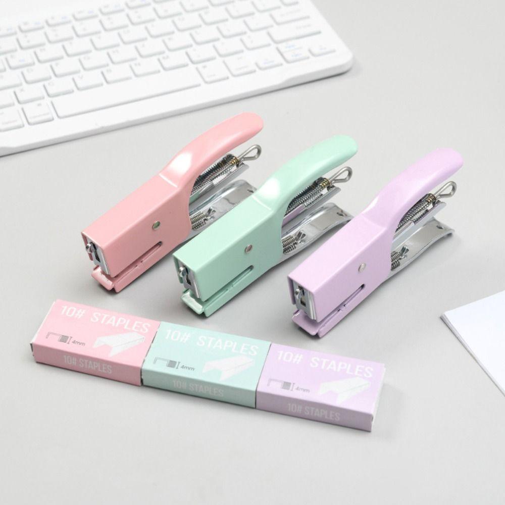 Hand Pliers Paper Fixing School Supplies Office Binding Tools Hand-Held Stapler Paper Binder Set