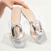 Fashion Fashion Transparent PVC Strange Style Slippers Women Luxury Metal Decoration Designer Shoe Comfortable Open Toe Beach Flip Flops
