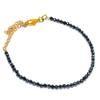 Iolite Quartz Gemstone Handmade 925 Sterling Silver Bracelet 7-8" KJ-1007