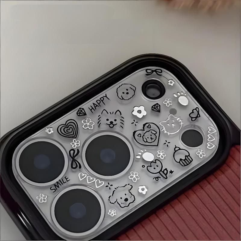 Trendy And Cute Korean-Style Cartoon Graffiti Dog Stickers For Diy Decoration, Suitable For 17-Inch Phone Cases