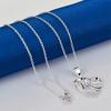 925 Sterling Silver 16-30 Inch Heart-shaped MOM Zircon Pendant Necklace, Women's Charm, Wedding Jewelry, Gift Accessories