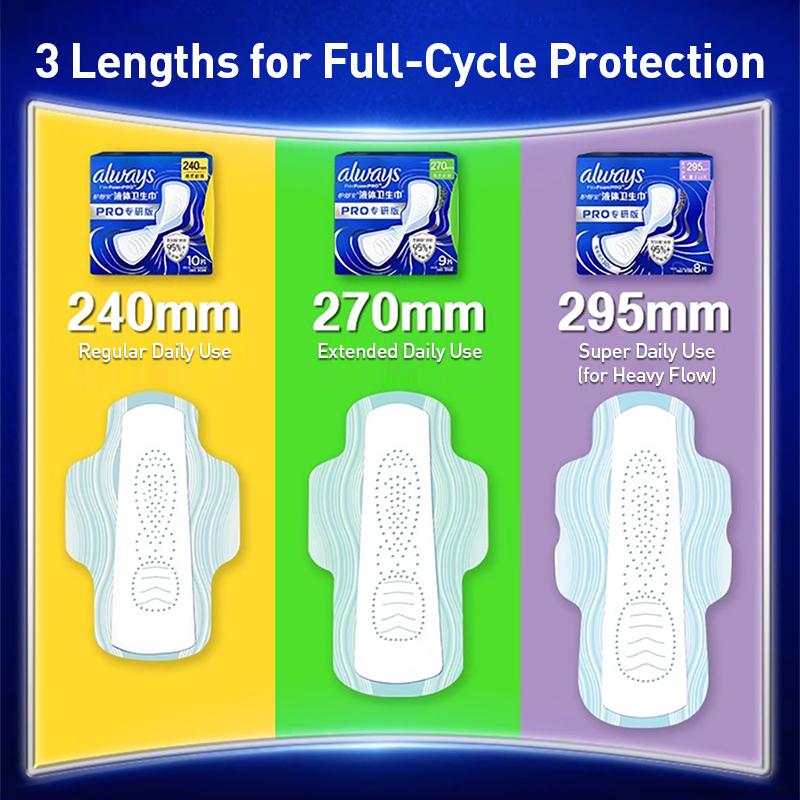 Whipser FlexFoamPro Ultimate Protection Sanitary Napkins (Liquid Core & Physical Bacterial Barrier Technology)270Mmm -9pcs