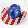 European and American Sequined Stars and Stripes Cowboy Hat Performance Carnival Day Party Ball Men's and Women's Hats