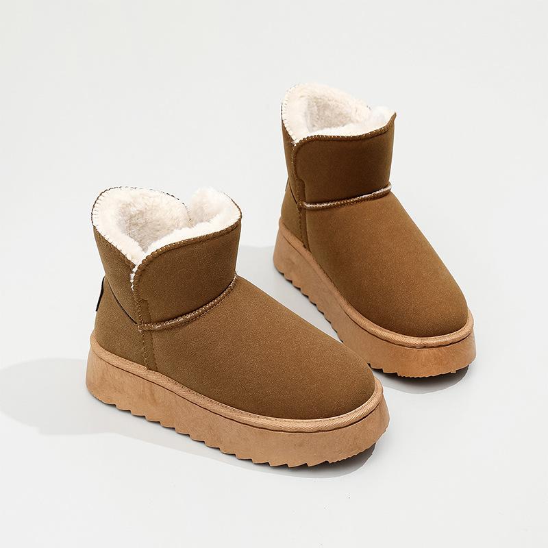 Processing customized new velvet thickened warm snow boots foreign trade comfortable and fashionable cotton shoes women's wear-resistant large cotton
