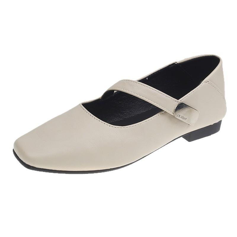 French Mary Jane Shoes Children 2025 New Summer White with Skirt Single Shoes Low Heel Flat Bottom Pointed Small Leather Shoes