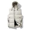 Winter New Cotton Vest Three Bars Hooded Vest Classic Simple Men Thickened Large Size Vest Men