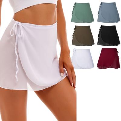 Kadın Kısa Mini Etek Mayo Kapak-up Plaj Bikini Şal Şeffaf Kısa Etek Şifon Eşarp