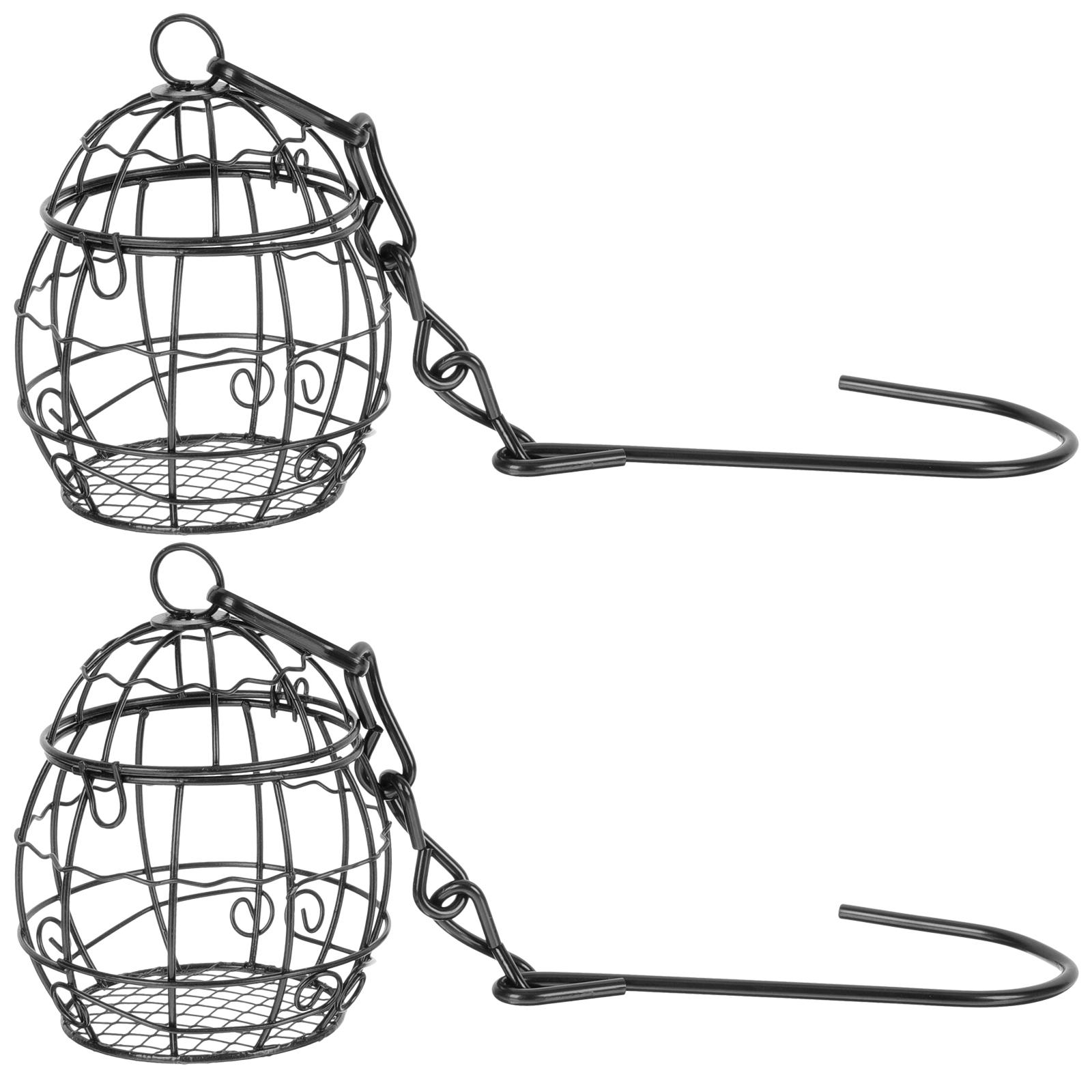 

Садовая клетка для птиц, кормушка, кормушка, контейнер для корма для птиц, черный, на открытом воздухе чёрный