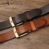 Retro Personality Trend Men's Genuine Leather Top Layer Cowhide Copper Buckle Men's Jeans Belt