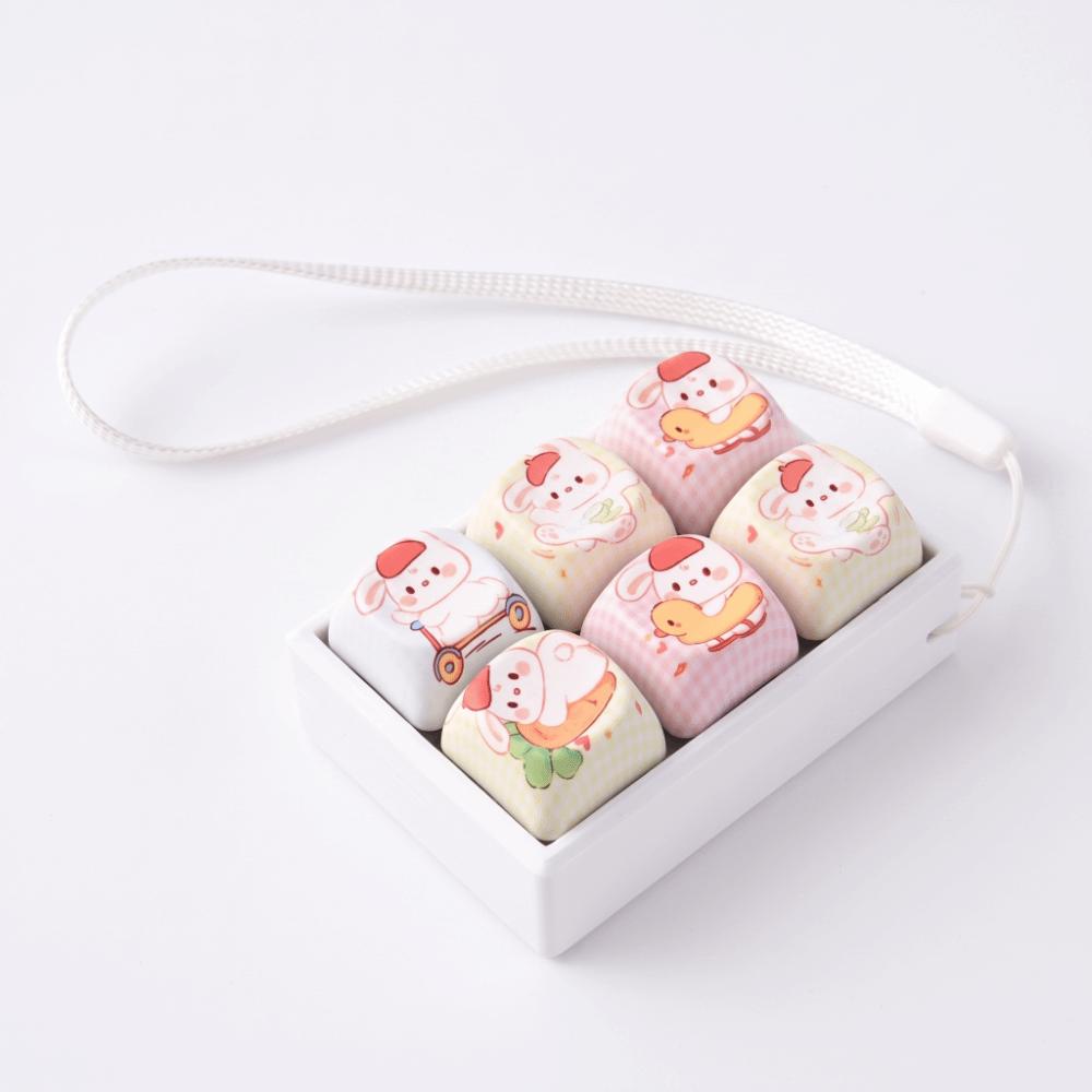 Sensory Clicky Button Keyboard Clicker Toy Keyring Keyboard Button Clicker Key Chain Pendant