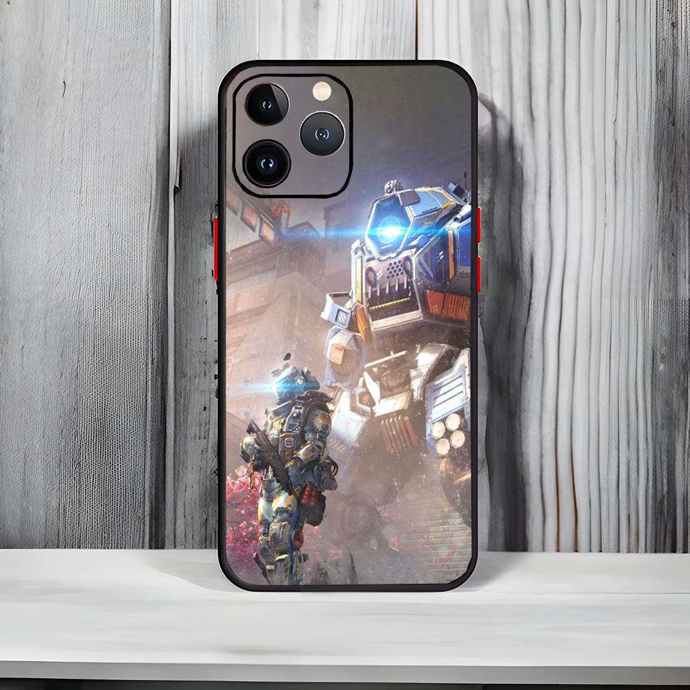 Sci-Fi Shooter Game T-Titanfall 2 Phone Case Black Matte Thin Phone Case For iPhone17 16 15 14 13 ProMax