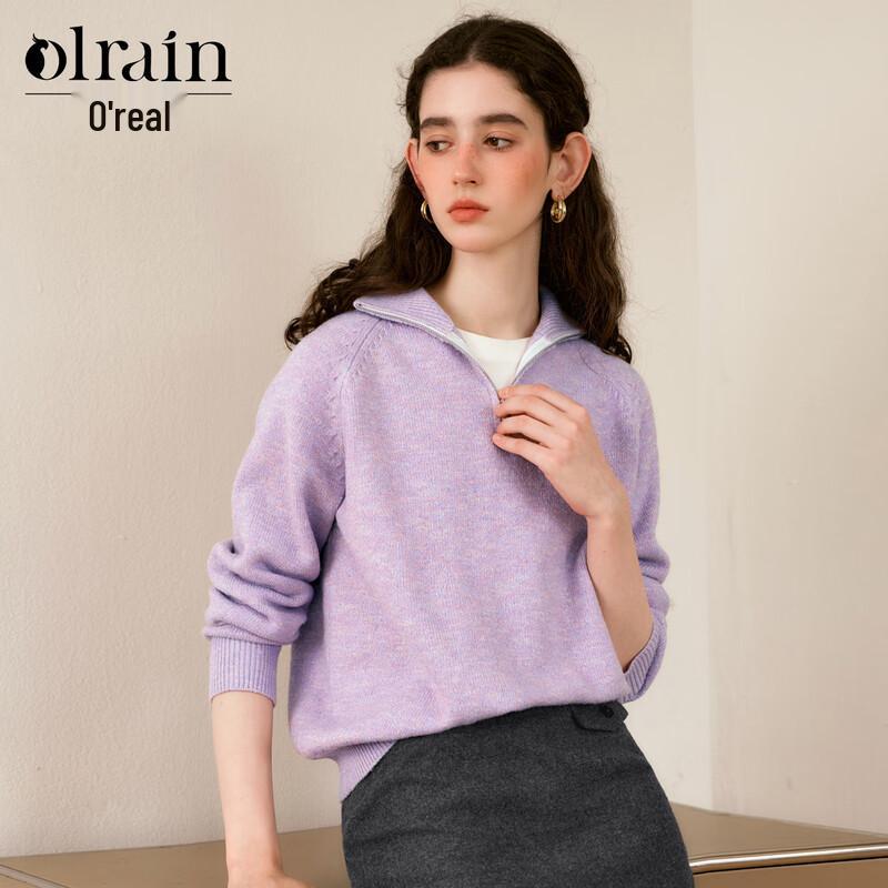 

Olrain Women s Loose Turn-down Collar Pullover Sweater XL