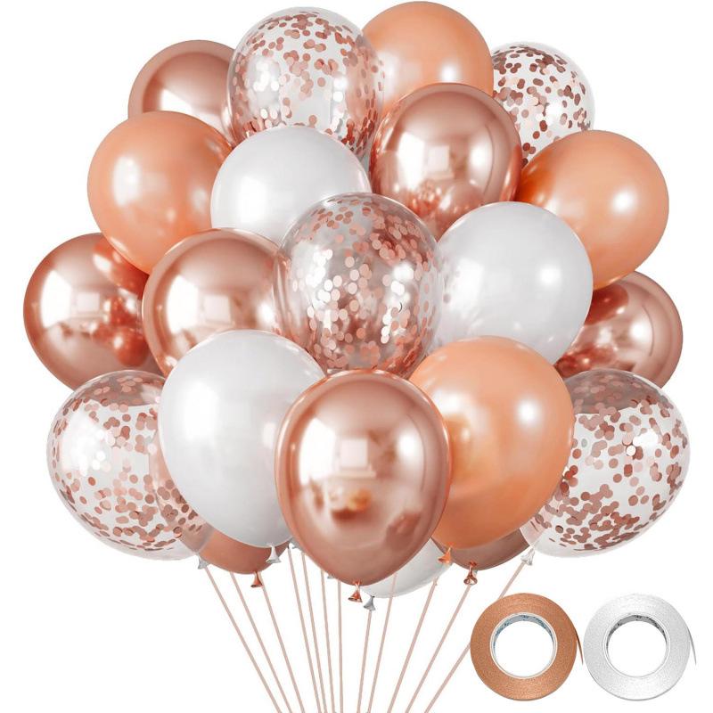 12-Inch Sequin Metallic Latex Balloons, 30pcs - Perfect for Birthday Party Decorations