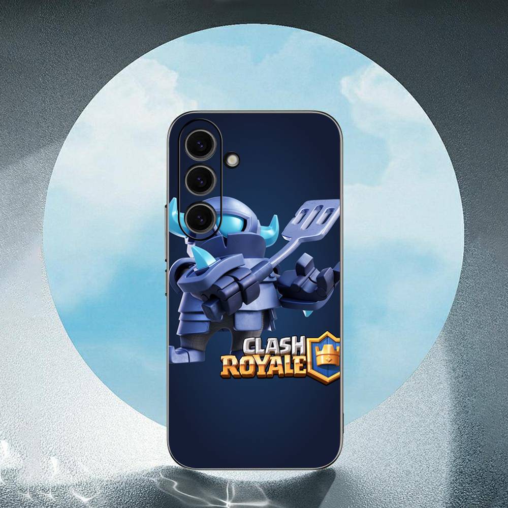 C-Clash Royale For Samsung Galaxy S25 S24 S23 Ultra S22 S21 Plus S20 Black Soft Silicone Protective Case