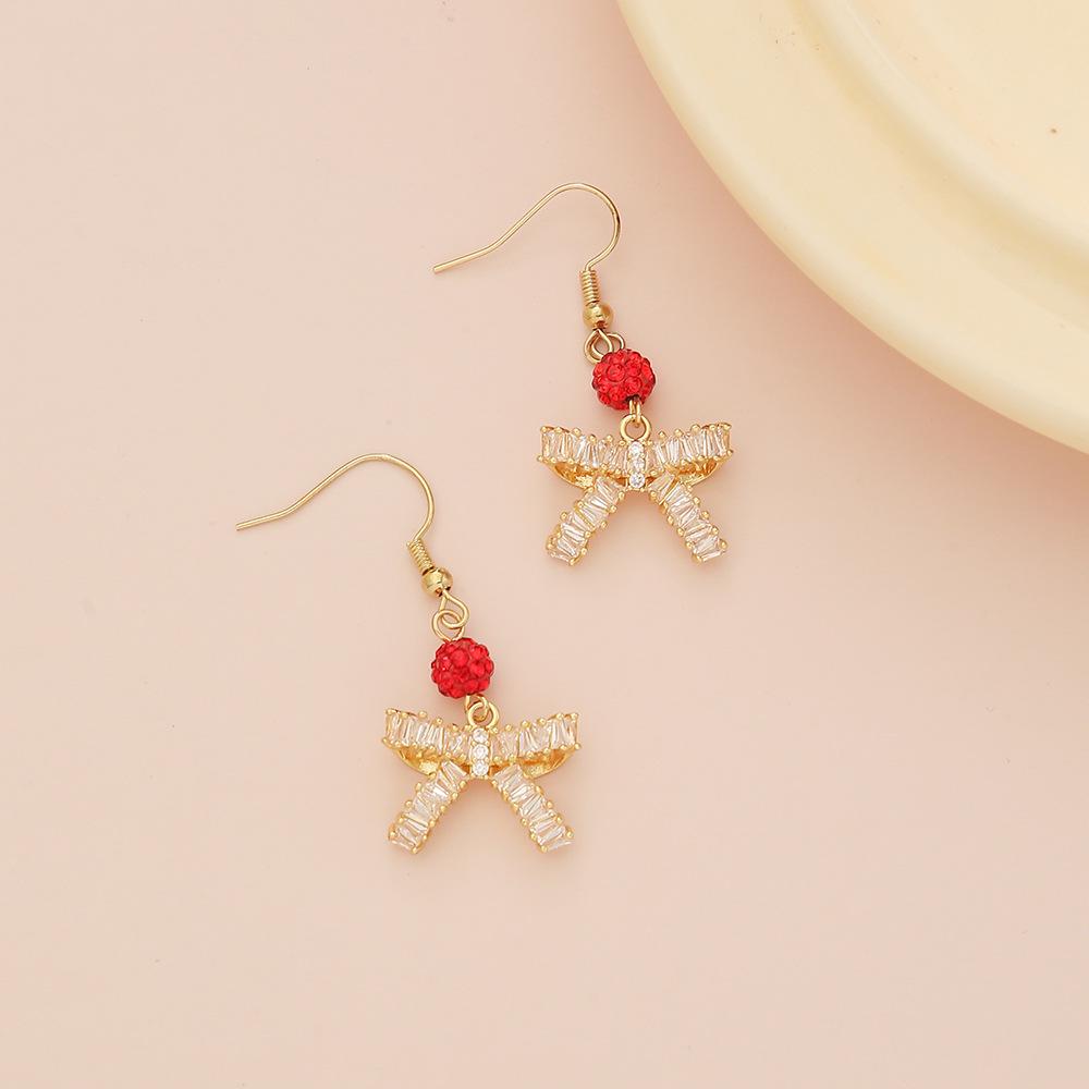 

Серьги-бантики из красного циркона во французском стиле - Легкая роскошь, Полимерная глина, Дух феи для леди золотой