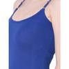 Dames Blauwe Spaghetti Bandjes Cami Top Katoen & Elastaan Stretch Tanktop