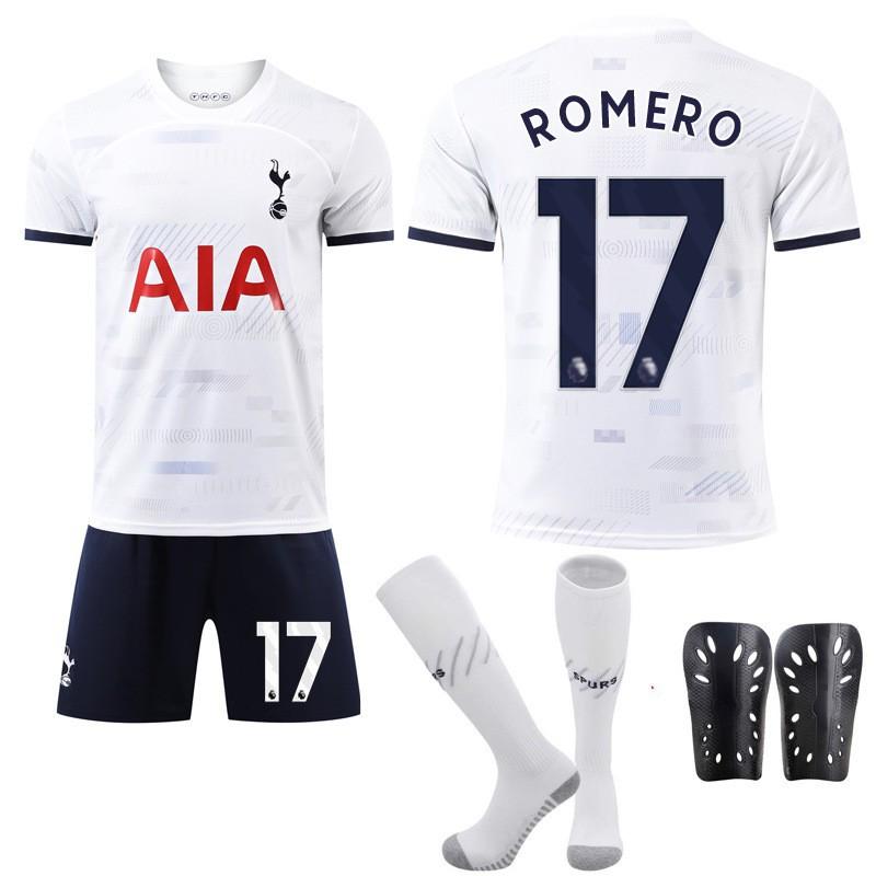 2324 Kit Calcio Casa Tottenham Hotspur Maglia Numero 7 Son Heung-min 9 Richarlison 17 Romero Edizione Fan
