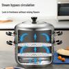 SUPOR 304 Stainless Steel Double-Layer Steamer Pot