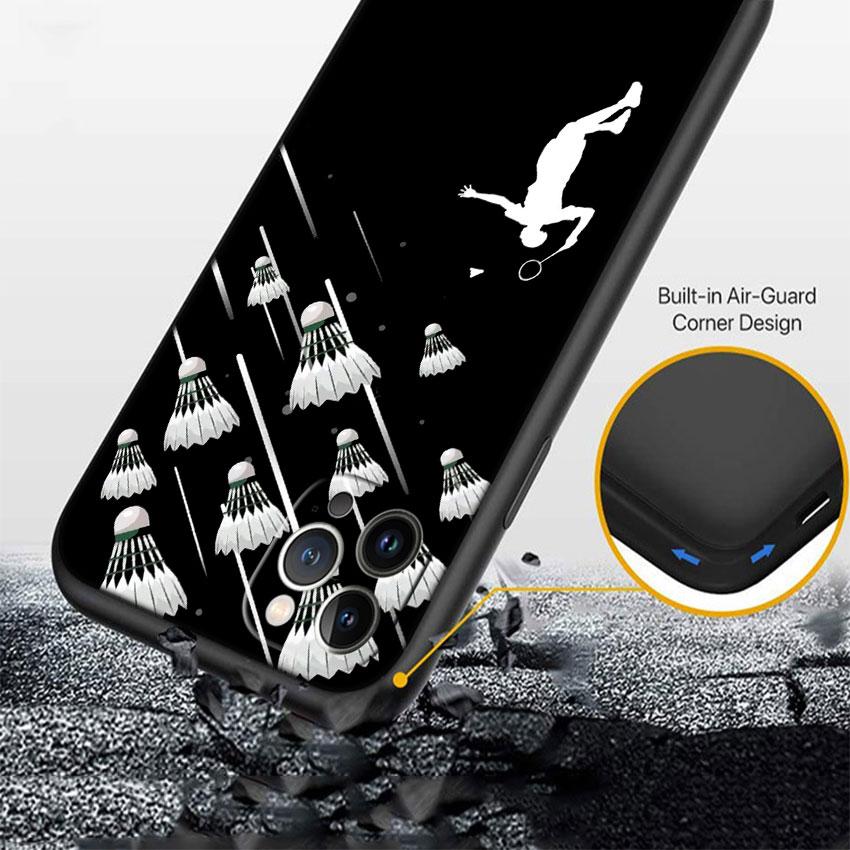 LO13 Badminton Sports Soft Shell Phone Case for Redmi Note 13 14 Pro+ Plus A3 A3X 13X 13C 13R 14S 14C 14R