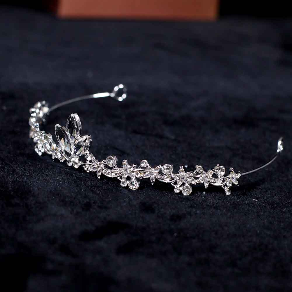 1pc Fashion Jewelry Crown Elegant Rhinestone Headband Suitable for Parties Holidays Wearing Luxurious Bridal Hair Accessories