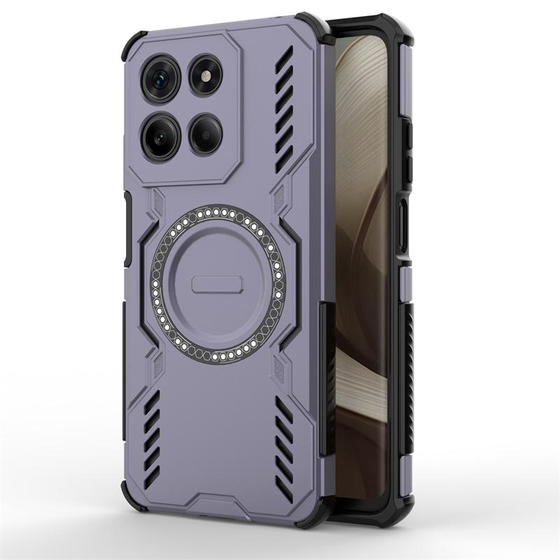 Für Motorola Moto G15 Hülle Für Moto G15 Stoßfest Magnetische Adsorption Kabelloses Laden Rückseite Für Moto G15 Hülle 6,72 Zoll