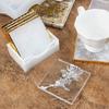 Handmade Molds Diy Coasters Square Coasters Box Holds Mirror Crystal Drop Epoxy Mold for Hand Made Gadgets Accessories Tools