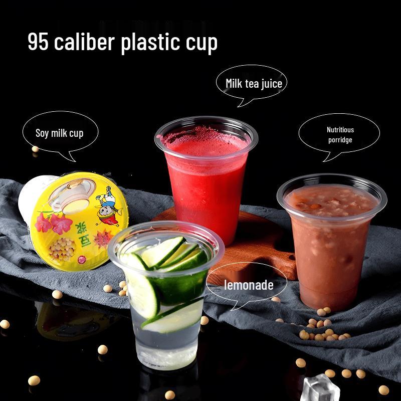 Zhishi Disposable Plastic Cups & Lids for Beverages