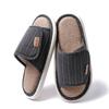 Japanese linen slippers female silent indoor couple home soft bottom non-slip breathable four-season slippers home men