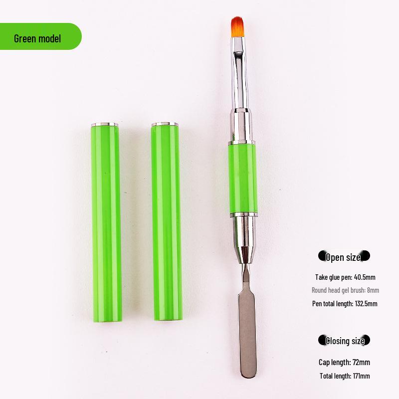 Double-Ended Nail Art Pen Set: Gel Picker, Steel Pusher, Embossing & Color Mixing Stick with Phototherapy, Round Head, Line Drawing & Ombre Tools