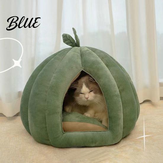 Velvet Pet Cushion Shape Dog Warm Bed Nest Winter Closed Cat Cactus Ball Cage