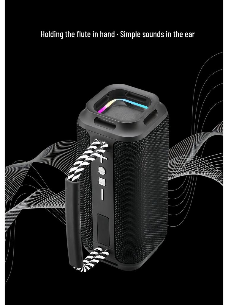Portable High-Power Mini Bluetooth Speaker with Heavy Bass and Card Slot for Outdoor Use