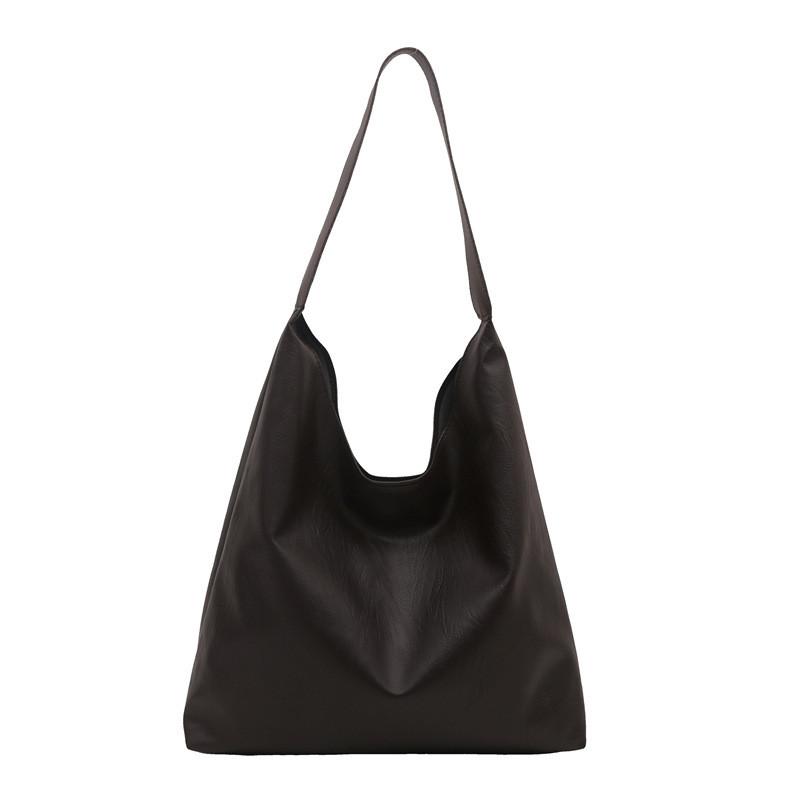 

Stylish Large Capacity Tote Bag For Women In Black Brown And Coffee Perfect For Everyday Use кавовий
