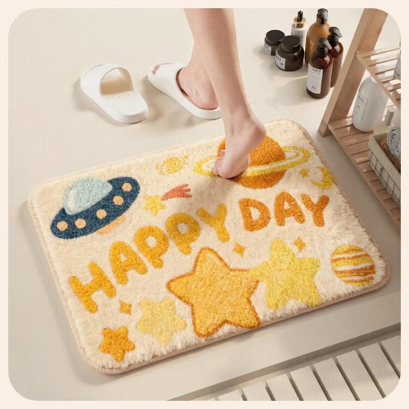 Imitation cashmere bathroom floor mat toilet toilet toilet door  absorbent foot mat household quick-drying carpet