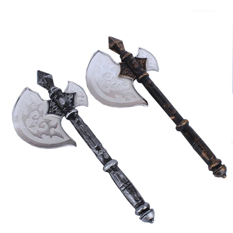 Пластиковый топор для Хэллоуина, реквизит, поддельный топор, вечерние украшения, аксессуары для выступлений Old color Kaishan Axe