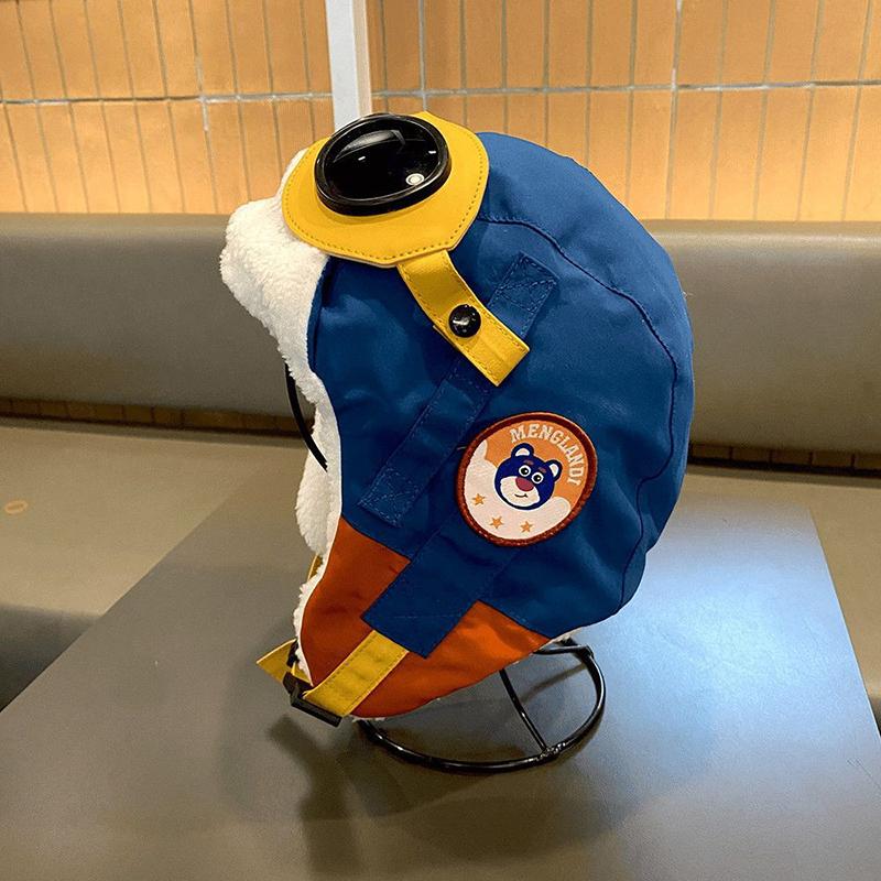 Winter Aviator Hat Outdoor Warm Earflap Hats For Children Windproof Ear Protectors Cap Beanie Winter Bomber Hat