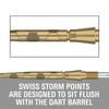 Target Darts Swiss Storm Onyx Dart Points Set of 3 26mm 30mm 35mm Silver Gold Black Replacement Steel