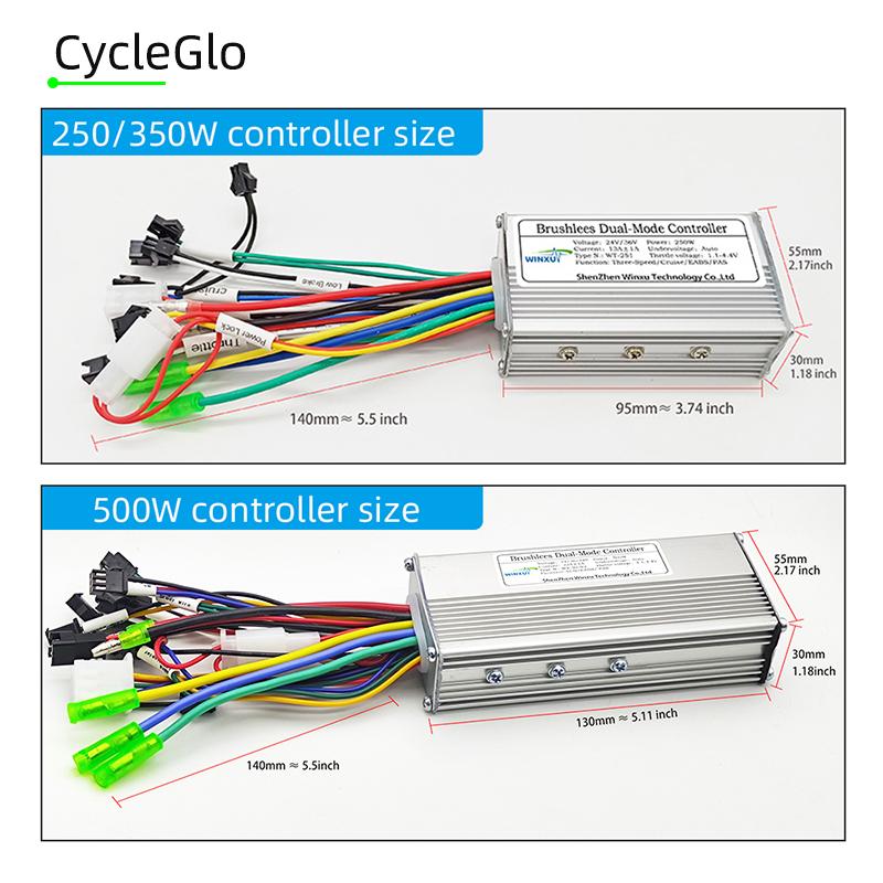 Ebike Brushless Motor Controller 500W 22A 36V 48V with S866 LCD Color Display Set for Electric Mountain Bike Scooter Accessories