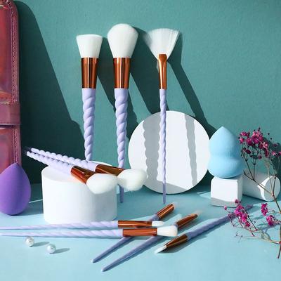 Foundation-Pinsel, loser Puderpinsel, Lidschattenpinsel, hochwertiges 10-teiliges Komplettset, Make-up-Pinsel mit weichen Borsten, Beauty-Tools