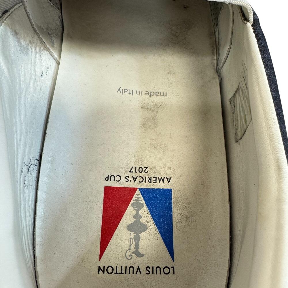 Louis Vuitton Latitude deri America's Cup 2017 spor ayakkabı Lacivert deri erkek Kullanılmış