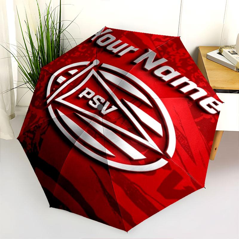 1 PC Automatic Folding Umbrella - Philips Sport Vereniging Custom Name Pattern, Portable & Foldable Design with 8 Ribs, Christmas Birthday Gifts