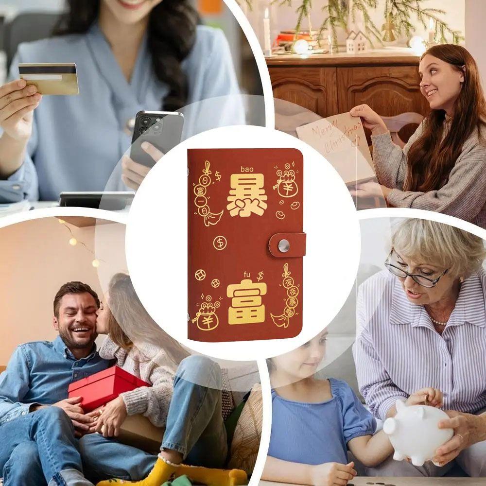 Spar-Challenge-Buch mit Spaß PU-Leder Bargeld-Budget-Notizbuch Geld sparen