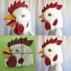 Halloween Animal Latex Chicken Mask With Plush Headpiece For Costume Play And Party Occasions