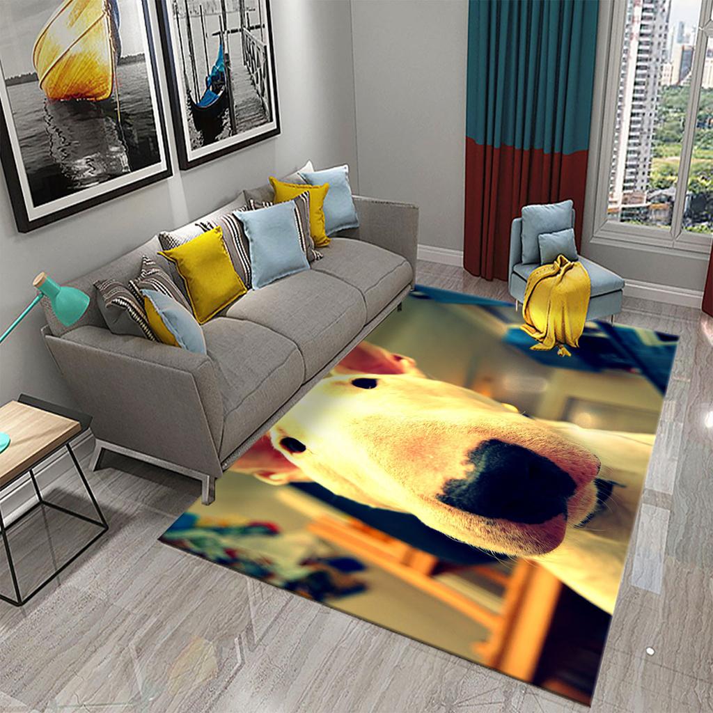 Rutschfeste Bodenmatte für Badezimmer, Küche, Balkon, Wohnzimmer, Schlafzimmer, Bodenteppich, niedlicher englischer Bulldoggen-Teppich