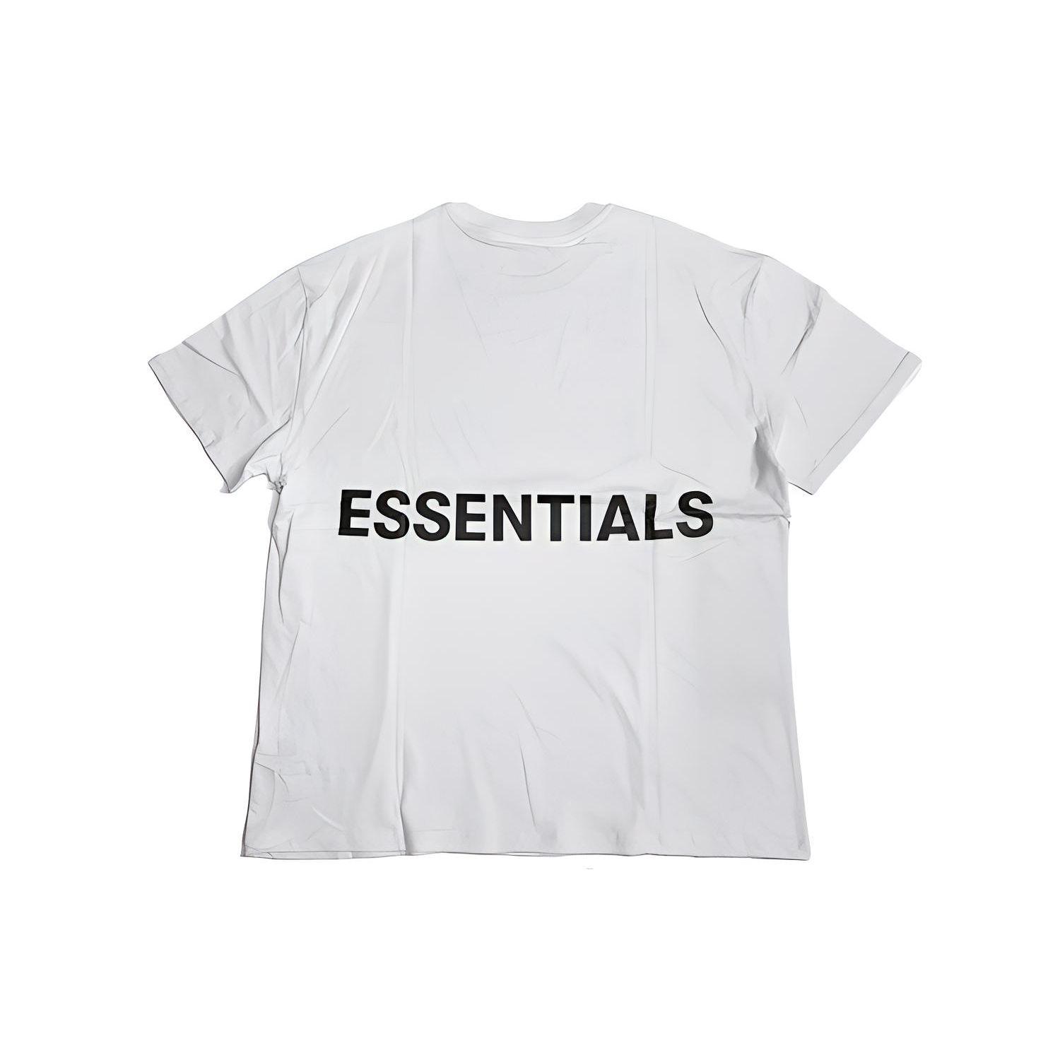 

Fear of God Футболка с логотипом Essentials и надписью на спине из коллекции FW19 Топы унисекс Белый FOG-FW19-18 L