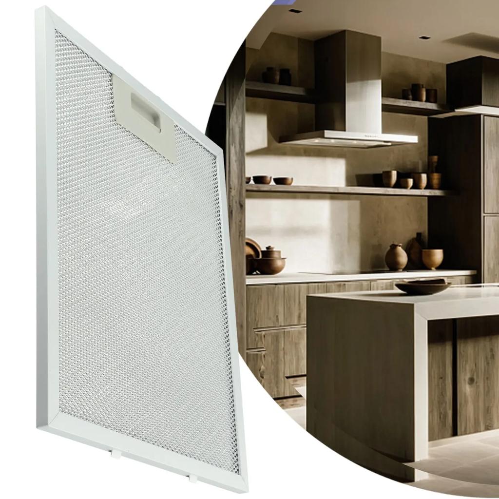 Silver Cooker Hood Filters Metal Mesh Extractor Vent Filter 340x270x9mm 5 Layers Aluminized Grease Home Improvement