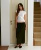 38COMEONCOMMON Straight Long Banding Skirts (Black)