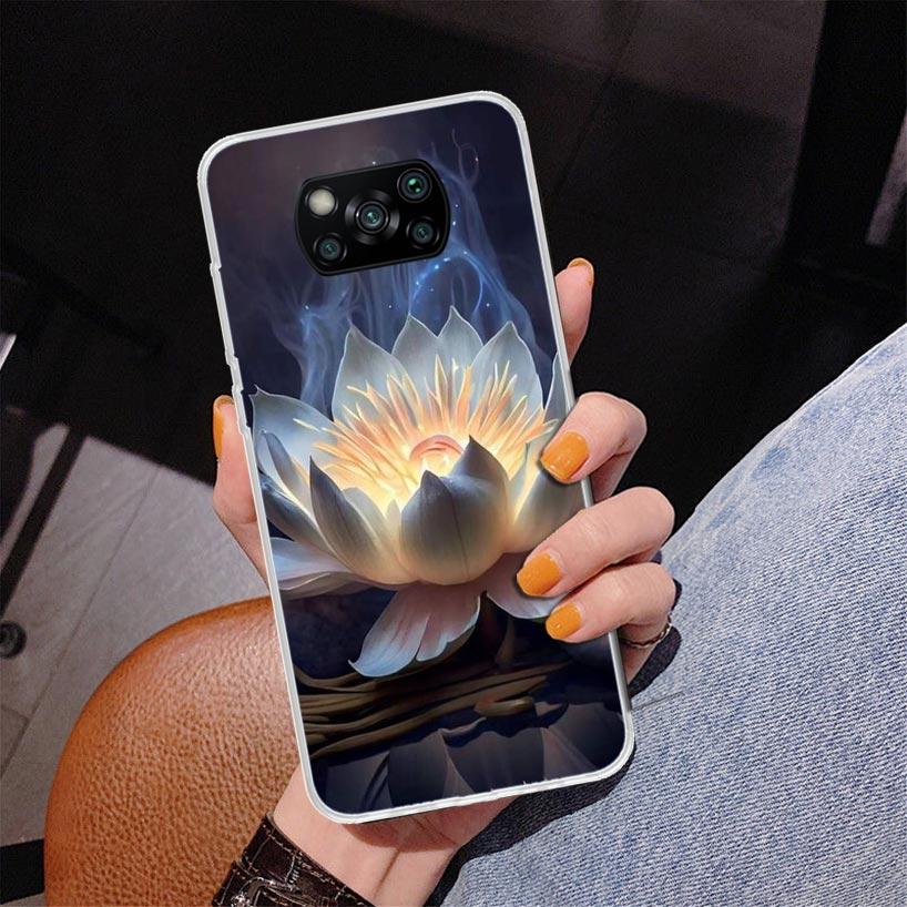 

Lotus Blue White Flowers Phone Case For Xiaomi Poco X7 X6 X5 Pro F7 Ultra Redmi 15C 15 13C 13 12C 12 10 10A 10C 9 9A 9C 9T Cover Redmi 15C (173)
