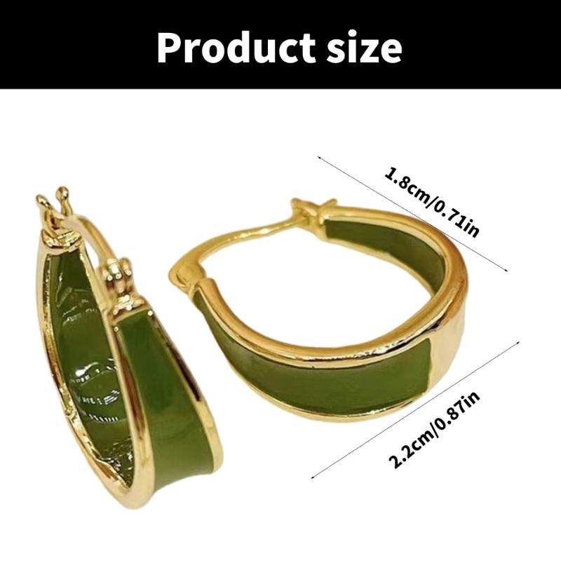 Elegant Irregular Metal Dripping Oil Hoop Earrings Unique Ear Cuff for Wedding Party Stylish Women Ear Accessories