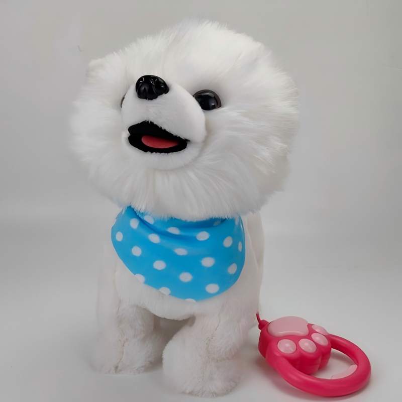 Leash Electric Walking Dog Toy Simulation Singing Puppy Toy Barking Plush Dog Toy Baby Craw Learning Toy Toddler Gift